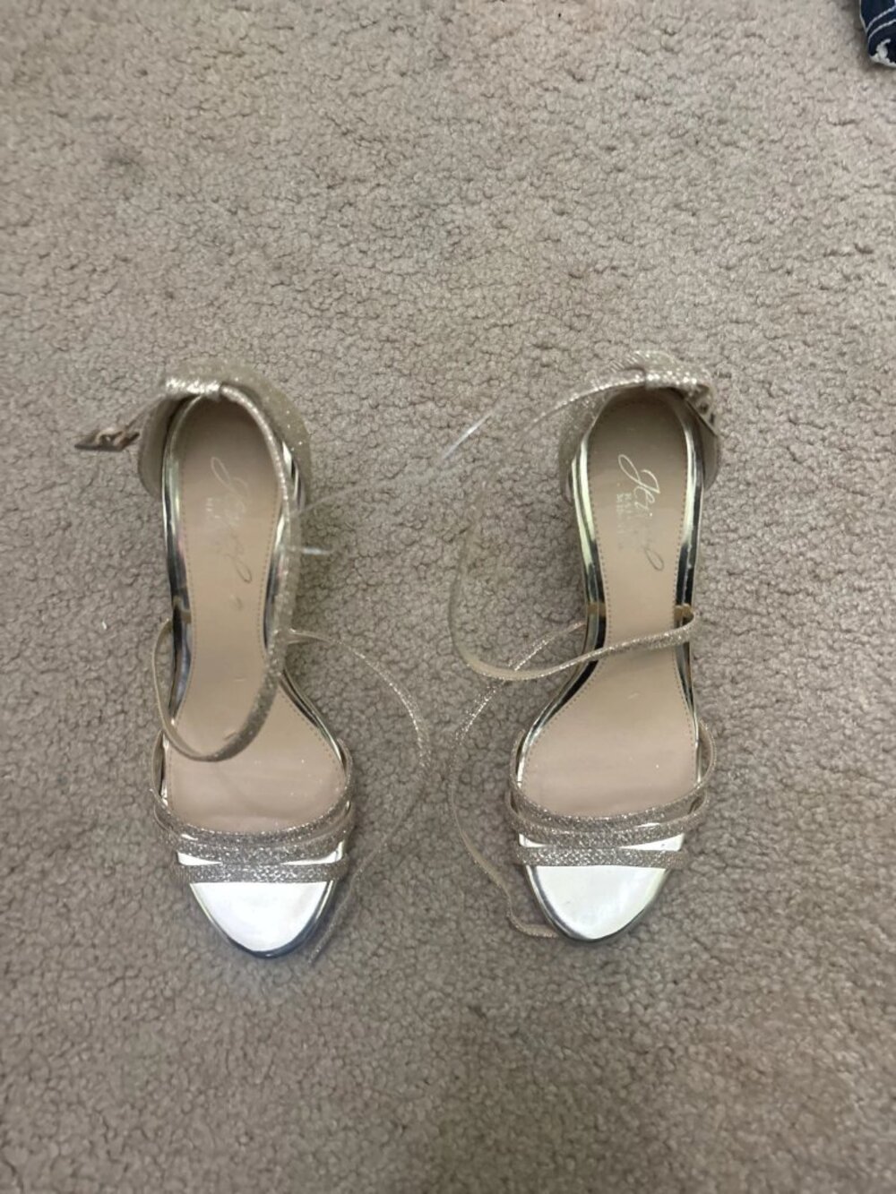 Badgley Mischka Glitter Occasion Heels